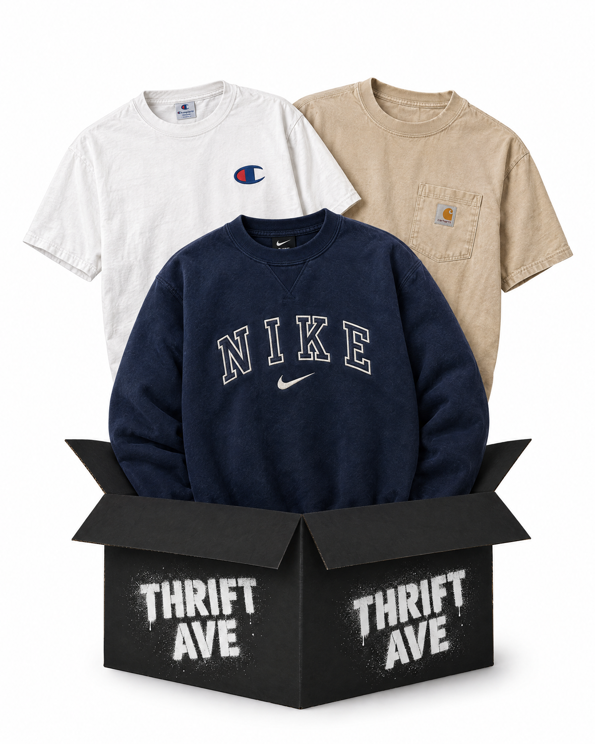 STREET 3 PIECE BOX — la box aperta con i capi